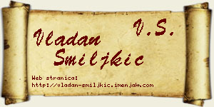 Vladan Smiljkić vizit kartica